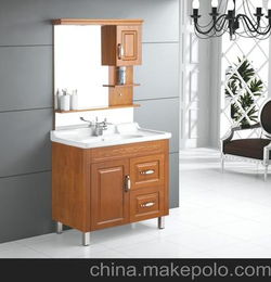 卡斯卡罗卫浴柜 实木柜洗脸洗手台盆组合 橡木落地浴室柜0185现货